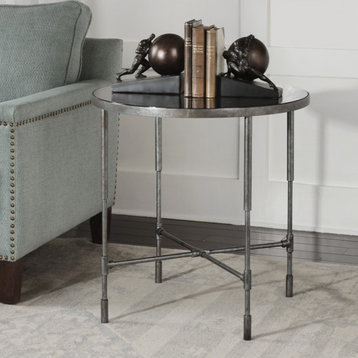 Uttermost Vande Aged Steel Accent Table