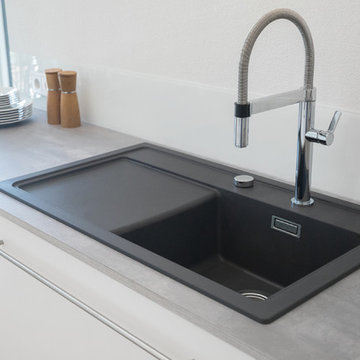 Keramikspülbecken in Schwarz