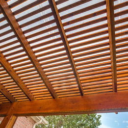 Backyard with two Polygal Covered Pergolas - Pergolas