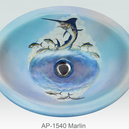Hand Painted Drop-in Sinks by Atlantis Porcelain Art - Products