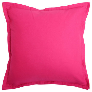 Two-Tone Canvas Pillow Cover, Orange Fuschia