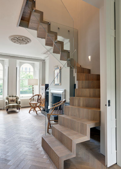 Eclectic Staircase by STEPHEN FLETCHER ARCHITECTS