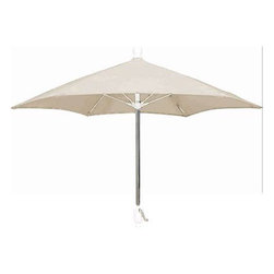 FiberBuilt Umbrellas LLC - FiberBuilt Patio Collection 7.5' Umbrella  With Bright Aluminium Finish - Outdoor Umbrellas
