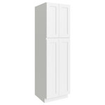 Luxodfurniture.com - Classic White 24x84 Pantry Cabinet - Pantry cabinet with 2 upper doors and 2 lower doors.