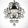 Wrought Iron Mini Crystal Chandelier With Crystal Balls