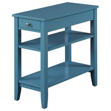 American Heritage 1 Drawer Chairside End Table With Shelves