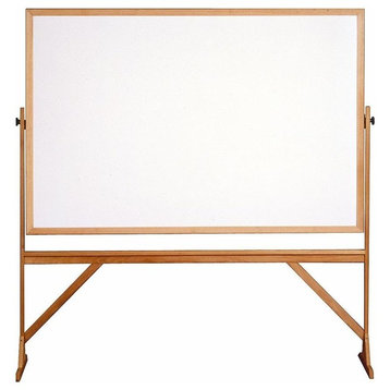 Ghent Reversible Whiteboard With Wood Frame, 4'Hx6'W
