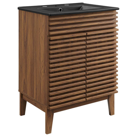 Render 24" Bathroom Vanity, Walnut Black