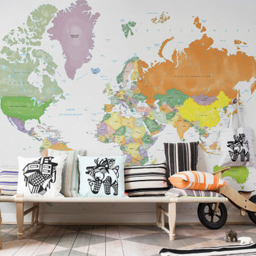 World Political Map wall mural