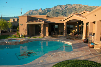 Inspiration for a southwestern pool remodel in Albuquerque