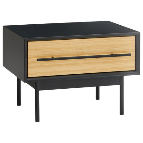 Santa Cruz 1 Drawer Nightstand, Wheat