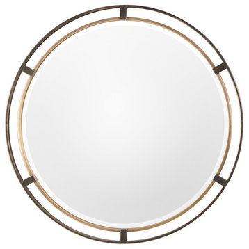 Uttermost Carrizo Bronze Round Mirror, 9332