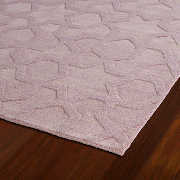 Kaleen Hand-Tufted Imprints Modern Wool Rug, Lilac, 9'6"x13'6"