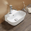 American Imagination 16.34"W Bathroom Vessel Sink Set, White