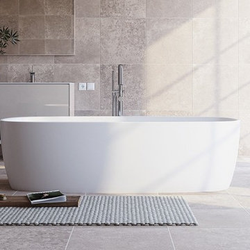 Aquatica Coletta™ White Freestanding Solid Surface Bathtub