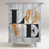 Oliver Gal "Build on Love Stone" Shower Curtain, 71"x74"
