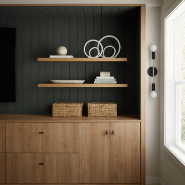 Scarlet Maple | Transitional Modern Rec Room