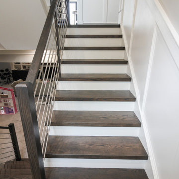 Project #72 | Modern Staircase with Horizontal Steel Rod Railing