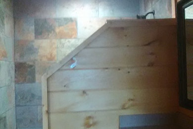 Inspiration for a rustic bathroom remodel