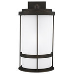 Sea Gull Lighting - Sea Gull Lighting 8890901D-71 Wilburn - 1 Light Extra Large Outdoor Wall Lantern - Wire/Cord Color: Black/White  SWilburn 1 Light Extr Antique Bronze Satin *UL: Suitable for wet locations Energy Star Qualified: n/a ADA Certified: n/a  *Number of Lights: Lamp: 1-*Wattage:75w A19 Medium Base bulb(s) *Bulb Included:No *Bulb Type:A19 Medium Base *Finish Type:Antique Bronze