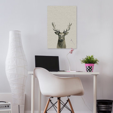 "Staring Buck II" Painting Print on Wrapped Canvas