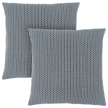Pillows, Set of 2, 18x18 Square, Insert Included, Polyester, Blue