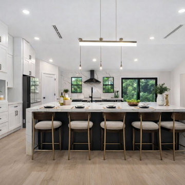 Modern Luxury Kitchen Remodel Houston - Open Floor Plan + High-End Finishes