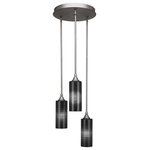 Toltec Lighting - Toltec Lighting 2143-BN-4099 Empire - Three Light Mini Pendant - No. of Rods: 4Assembly Required: TRUE Canopy Included: TRUE