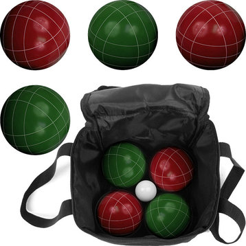 9 Piece Full-Size Bocce Set with Easy-Carry Nylon Case by Trademark Games
