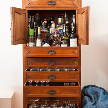Wooden Bar Cabinet Detail, Marvila