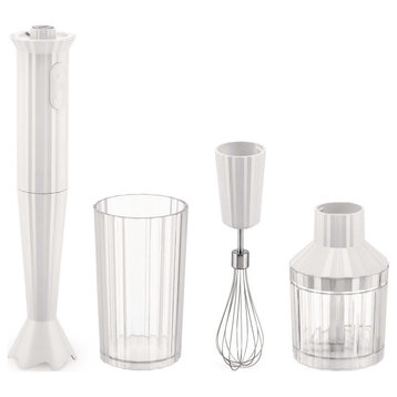Alessi "Plisse" Collection 4 in 1 Hand Blender , White