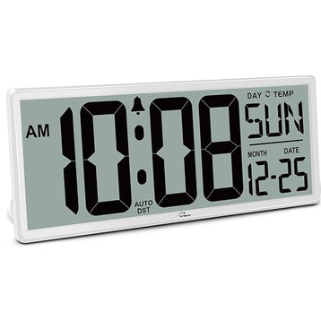14.5" Large Digital Wall Clock Battery Operated with Jumbo Numbers