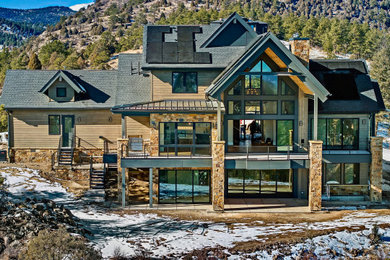 Example of a minimalist exterior home design in Denver