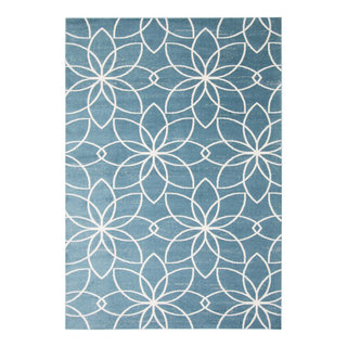 Aqua Terali Area Rug 5 x7 Contemporary Area Rugs by ECARPETGALLERY Houzz