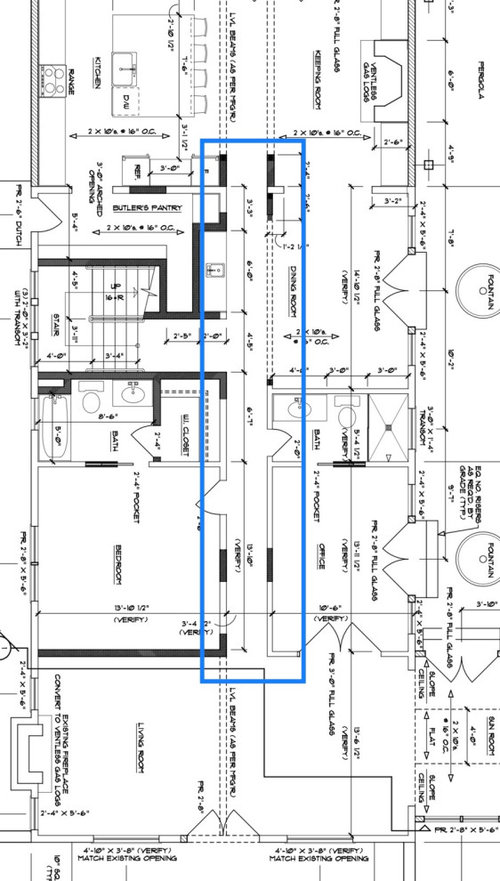 vaulted living room hallway height?
