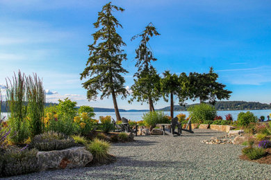 シアトルにあるビーチスタイルのおしゃれな庭の写真