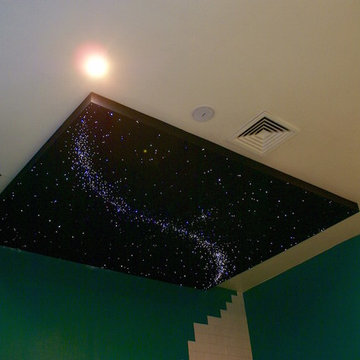 Fiber Optic Star Ceiling Bathroom with Milky Way + Shooting stars
