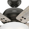 Hunter 60" Reveille Noble Bronze Ceiling Fan, LED Kit, Pull Chain