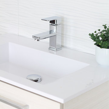 Single Handle Bathroom Faucet for Single Hole, Chrome Finish