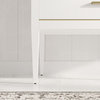 Celios Bathroom Vanity, White With Brass Trim, 36", Single Sink, Freestanding