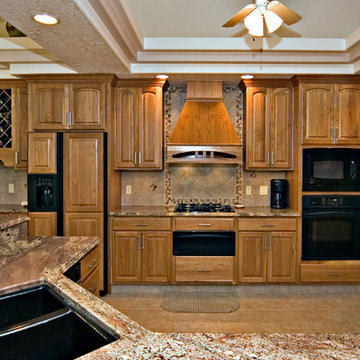 Traditional Cherry Kitchen With Triple Soffit- Remodel