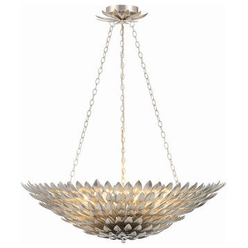 Crystorama 519-SA 8 Light Chandelier in Antique Silver