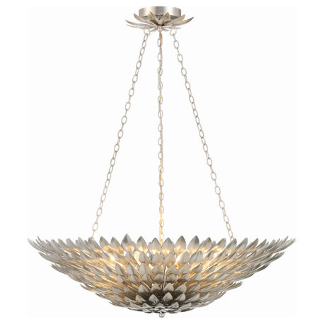 Crystorama 519-SA 8 Light Chandelier in Antique Silver