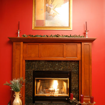 Mantel with flat panels
