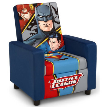 Delta Children Justice League Wood & Fabric  Upholstered Chair in Multi-Color