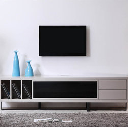 Innovator TV Stand in Cream Matte - Entertainment Centers And Tv Stands