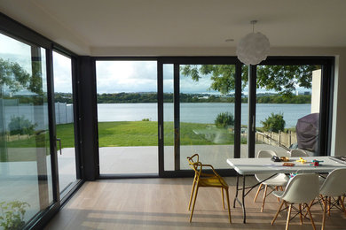 Photo of a contemporary home design in Cork.