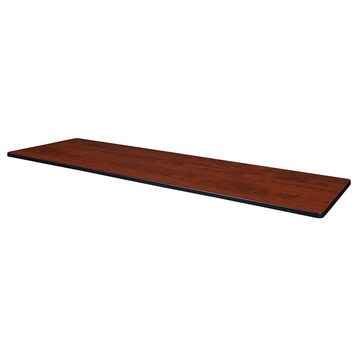 84"x24" Rectangle Laminate Table Top, Cherry/Maple