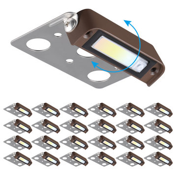 24 Pack LED Low Voltage Hardscape Lighting, 4" LED Retaining Wall Lights