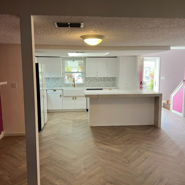 Modern First-Floor Remodel With Flat-Panel Cabinets – Tampa, FL
